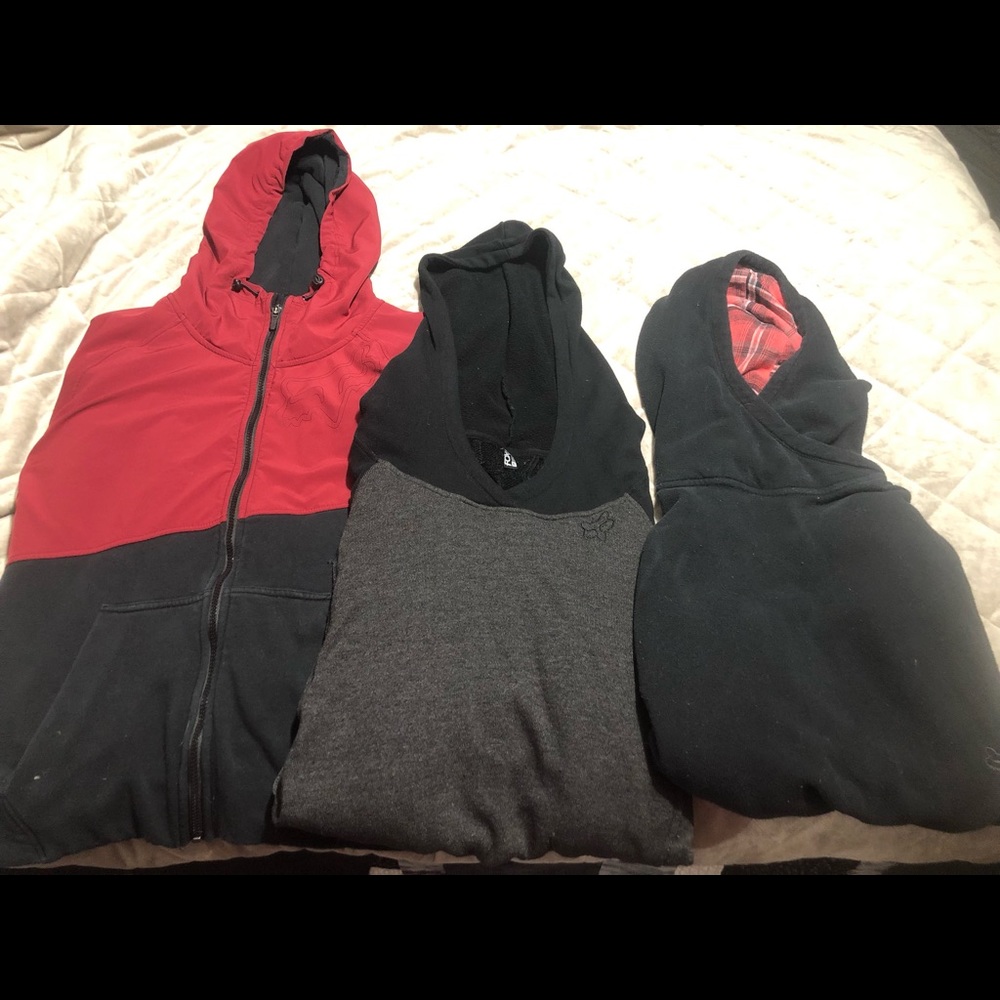 💗 3 Fox Racing hoodies 💗